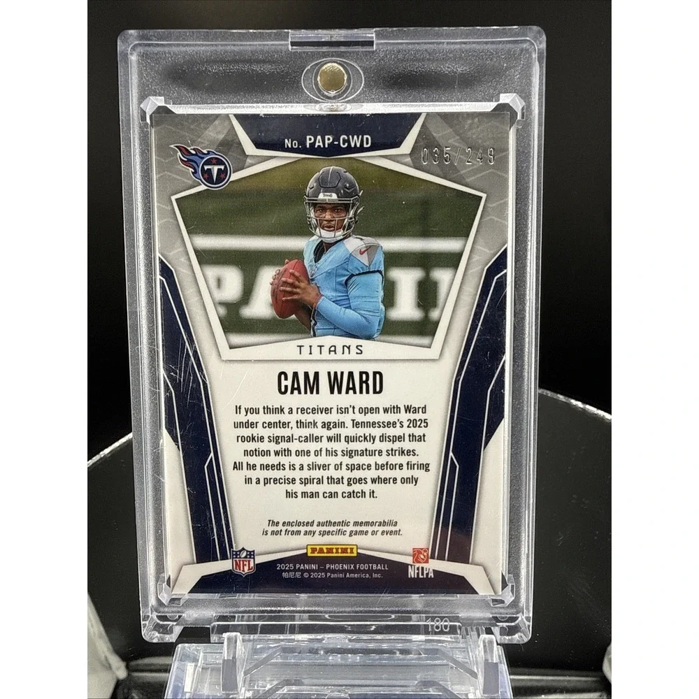 Panini 2025 Phoenix Pandora Patch Red Rookie Cam Ward #PAP-CWD /249 Titans NFL